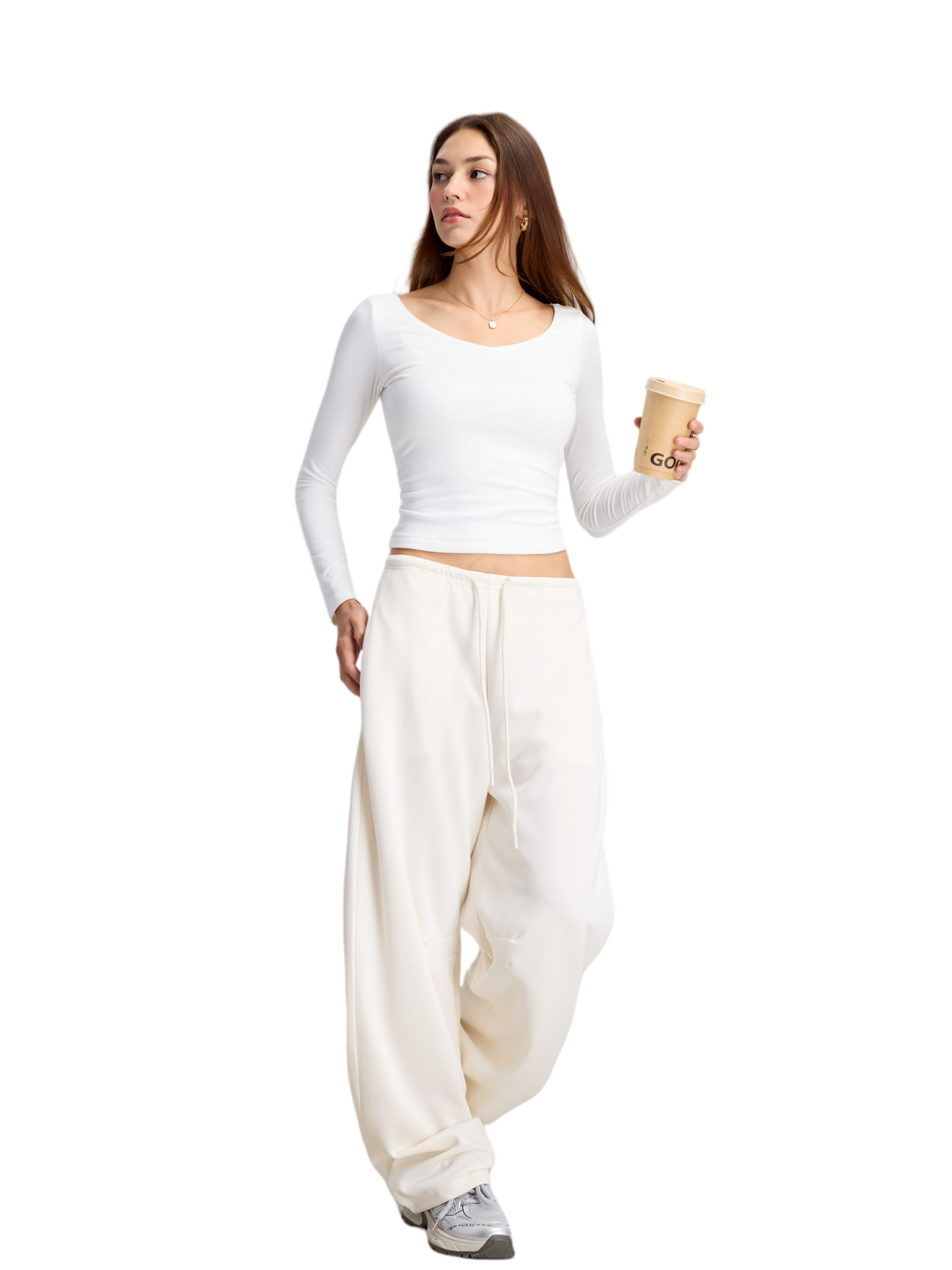 2025 Spring Minimalist Banana Pants – Flowy Wide-Leg Lounge Trousers for Women