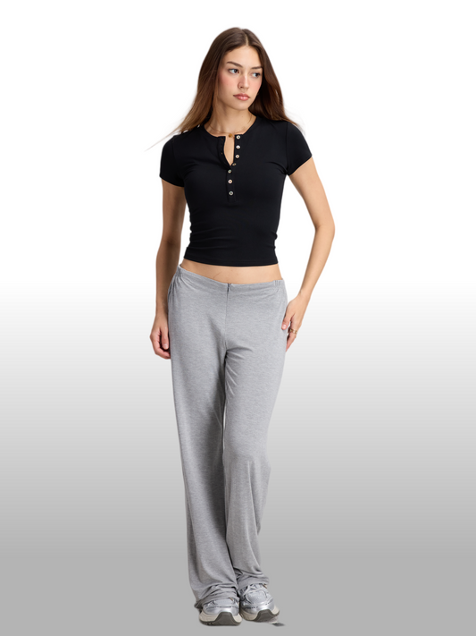 Zip Waist Draped Lounge Trousers