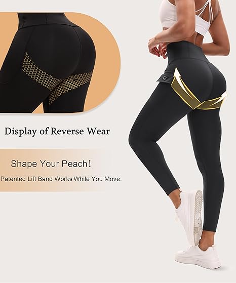 Workout Cargo Leggings with Pockets for Women Tummy Control Butt Lifting Leggings Gym Yoga Pants