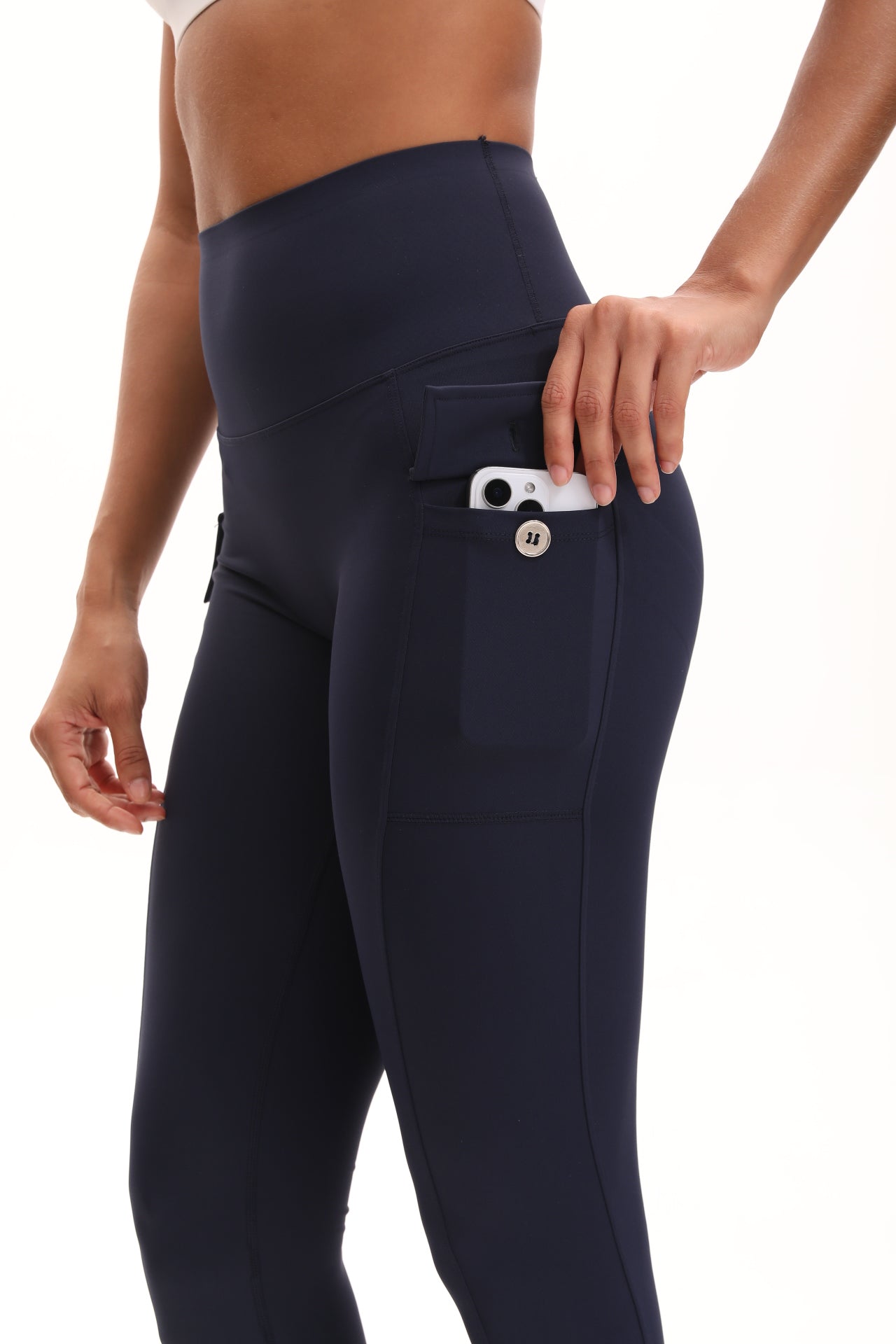 Workout Cargo Leggings with Pockets for Women Tummy Control Butt Lifting Leggings Gym Yoga Pants