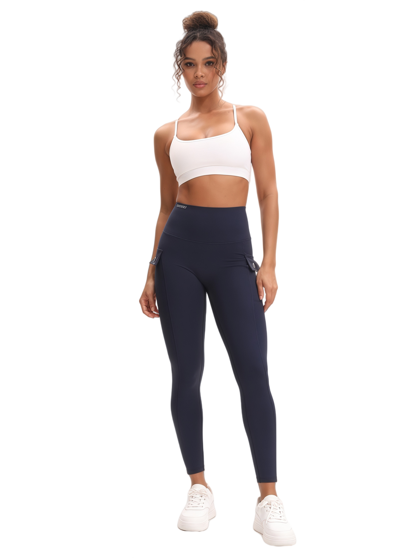 Workout Cargo Leggings with Pockets for Women Tummy Control Butt Lifting Leggings Gym Yoga Pants
