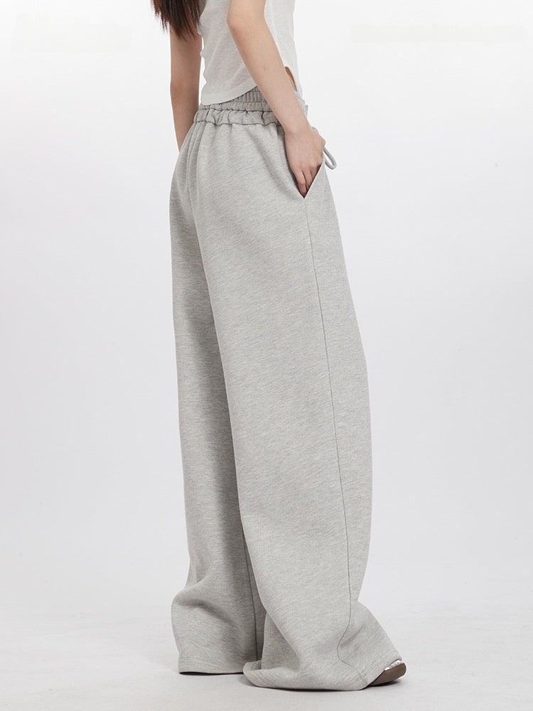 CurvPhilo Long Drag Pants Sport Elastic Pants Wide Leg Straight Street Pants