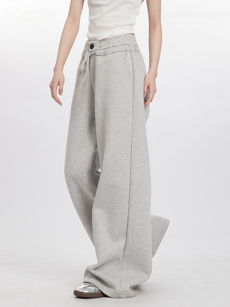 CurvPhilo Long Drag Pants Sport Elastic Pants Wide Leg Straight Street Pants