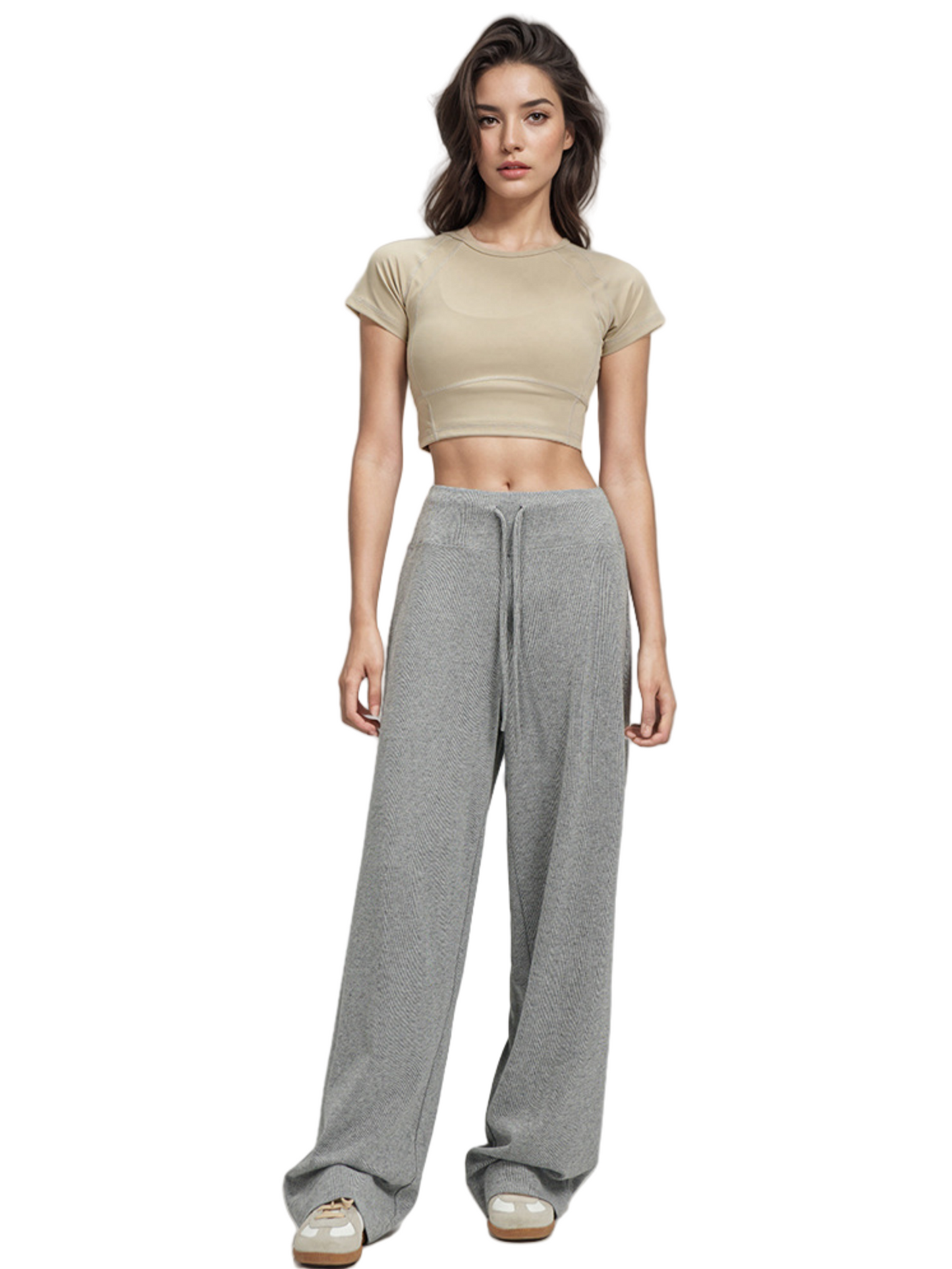 Cloud-Soft Knit Chill Pants – Minimalist Gray Relaxed Fit Loungewear