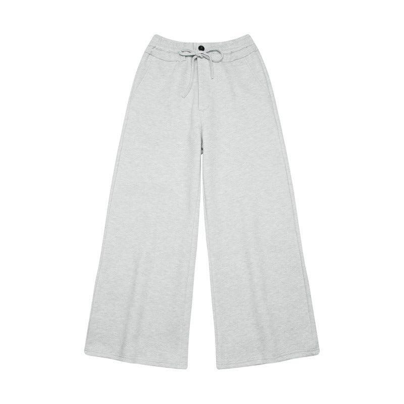 CurvPhilo Long Drag Pants Sport Elastic Pants Wide Leg Straight Street Pants