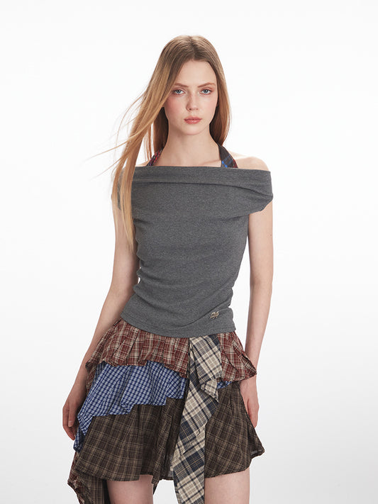 Draped Off-the-Shoulder Bow Detail Top