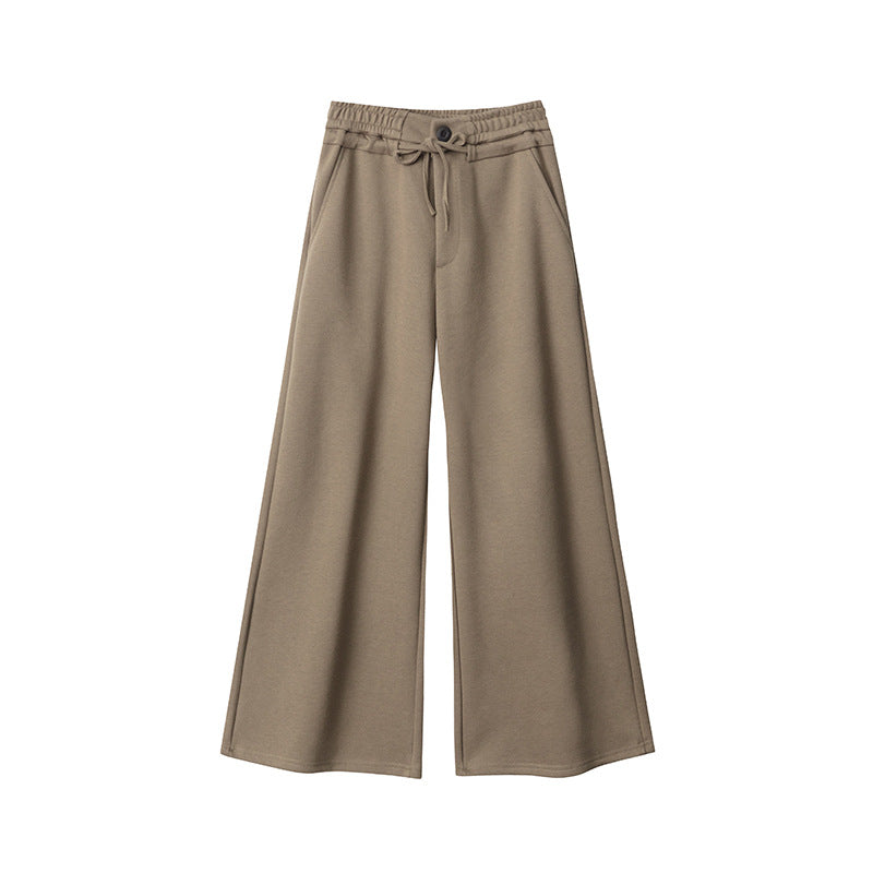 CurvPhilo Long Drag Pants Sport Elastic Pants Wide Leg Straight Street Pants