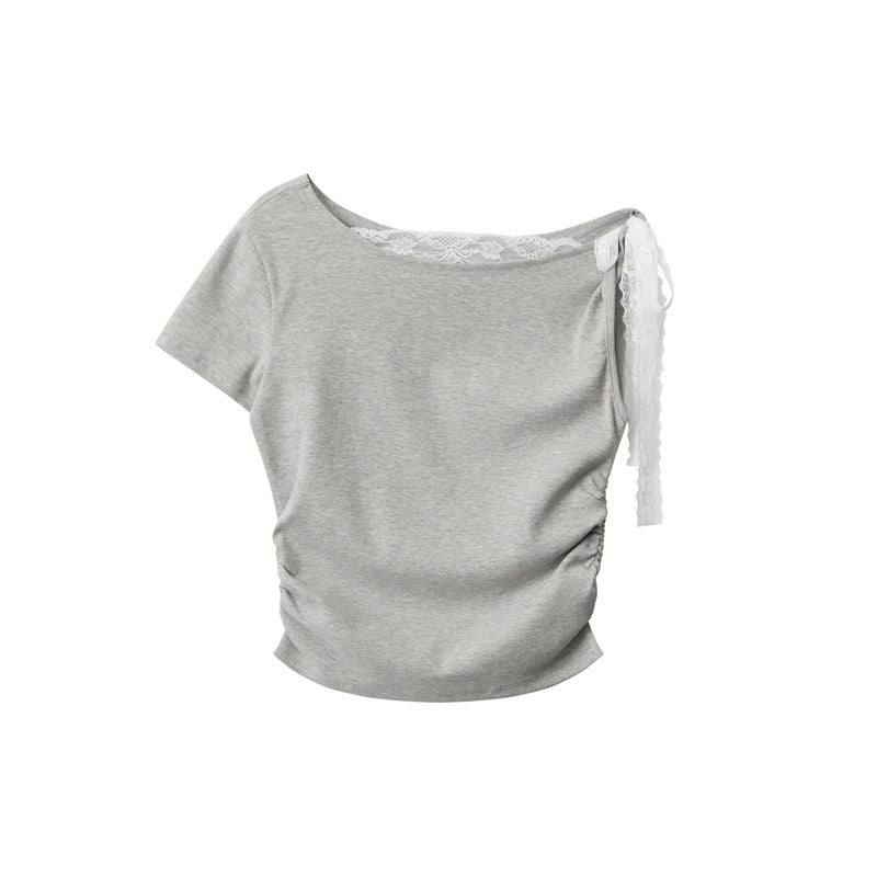 Asymmetric One-Shoulder Cropped Tee