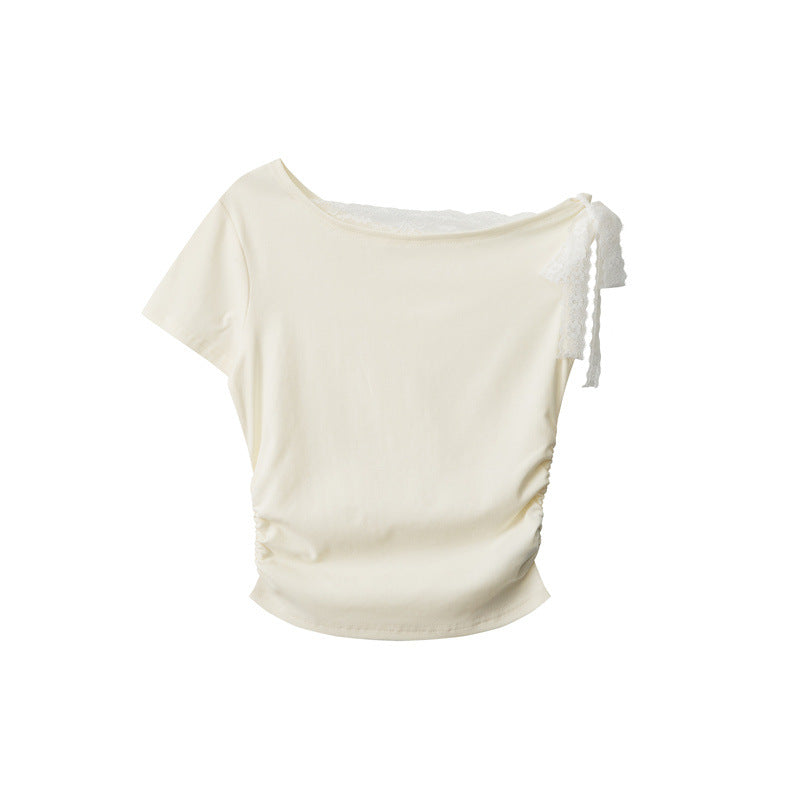 Asymmetric One-Shoulder Cropped Tee