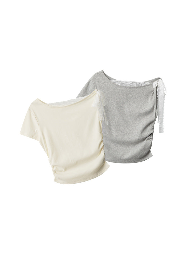 Asymmetric One-Shoulder Cropped Tee