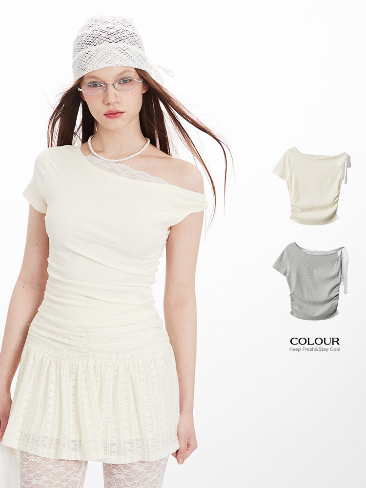 Asymmetric One-Shoulder Cropped Tee