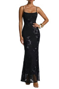 Women's Bodycon Maxi Summer Dress 3D Satin Floral Mesh Formal Evening Dress Wedding Guest Cocktail Prom Party