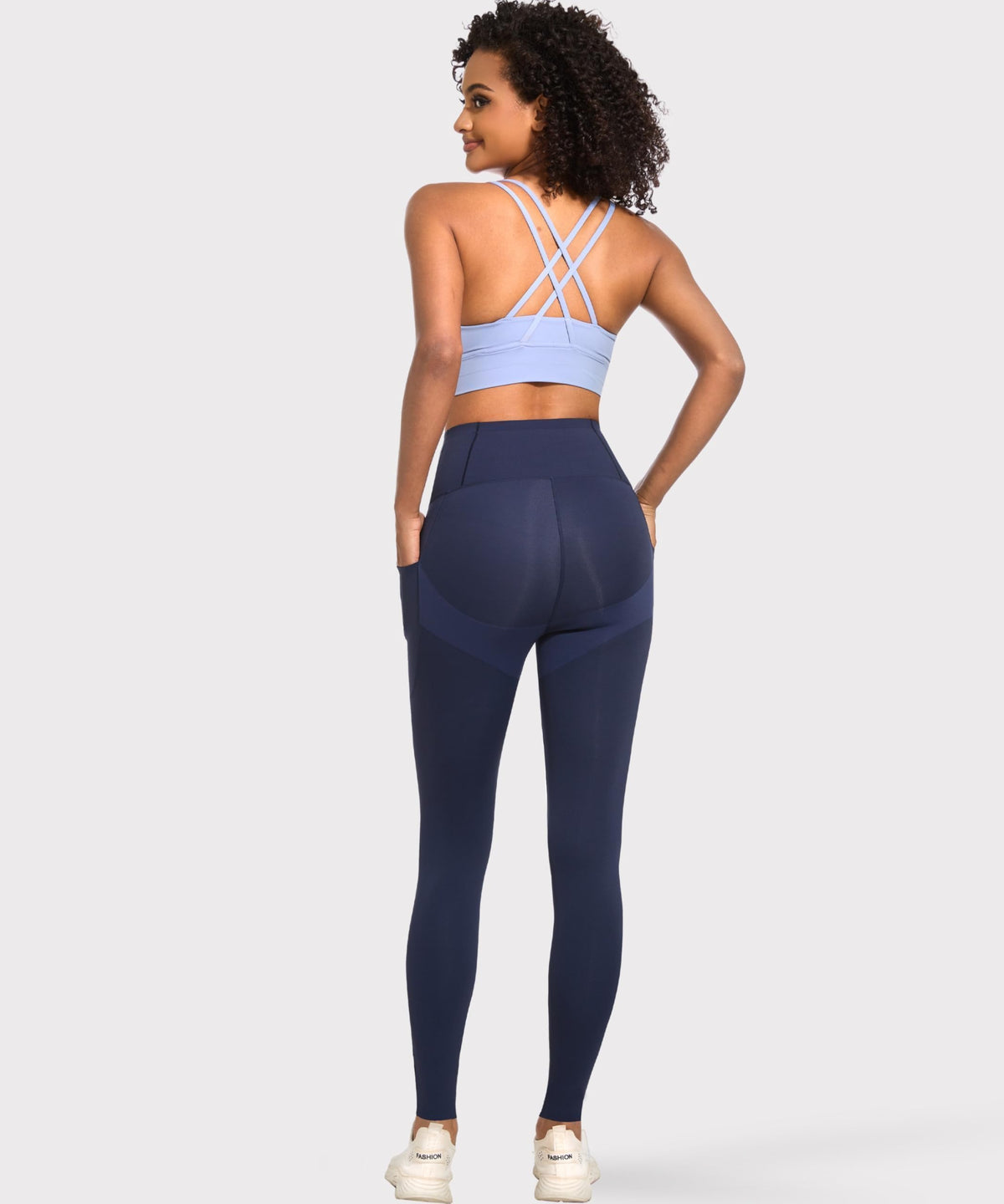 Curvphilo Tummy Control Compression Leggings with Pockets