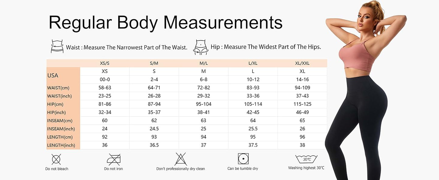 Women's Compression Leggings Yoga Pants Butt Lifting Seamless High Waist Tummy Control Stretchy Shapewear Pants