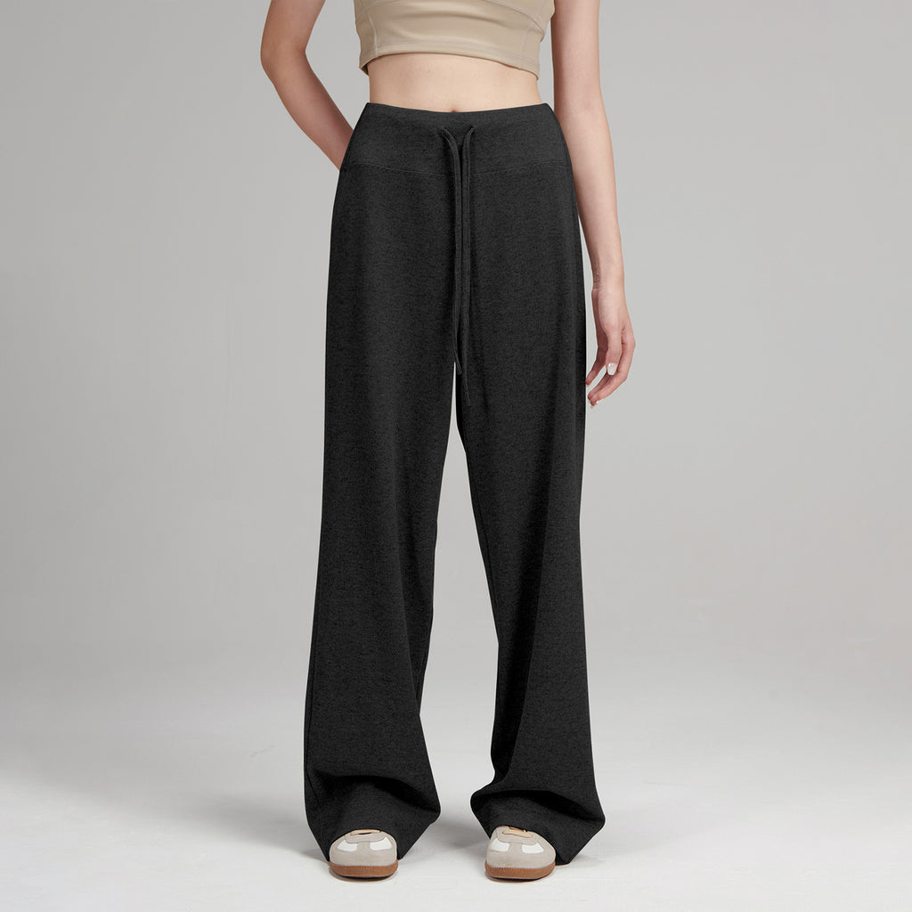 Cloud-Soft Knit Chill Pants – Minimalist Gray Relaxed Fit Loungewear